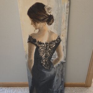 Chic Black Dress Canvas Art